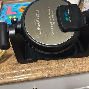 Farberware Silver and Black Waffle Maker